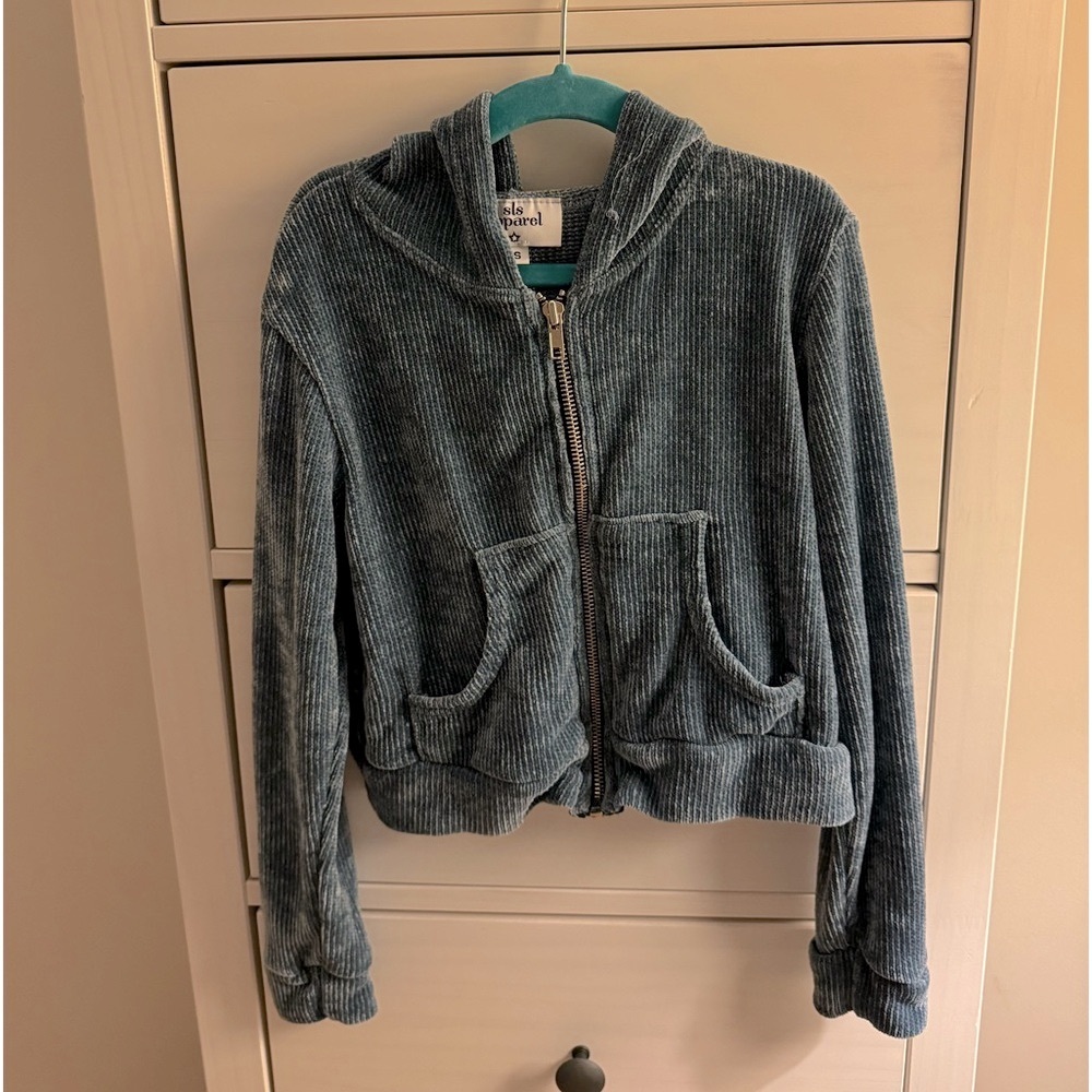 Girl’s blue soft hoodie - S